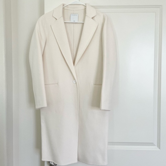 Sandro Dilan double face long wool coat xs - Picture 4 of 9